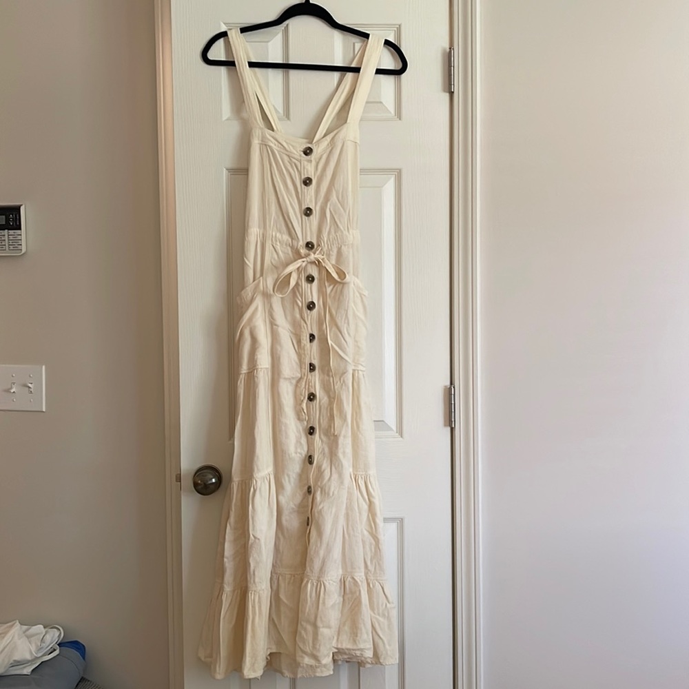 Free People cream maxi dress